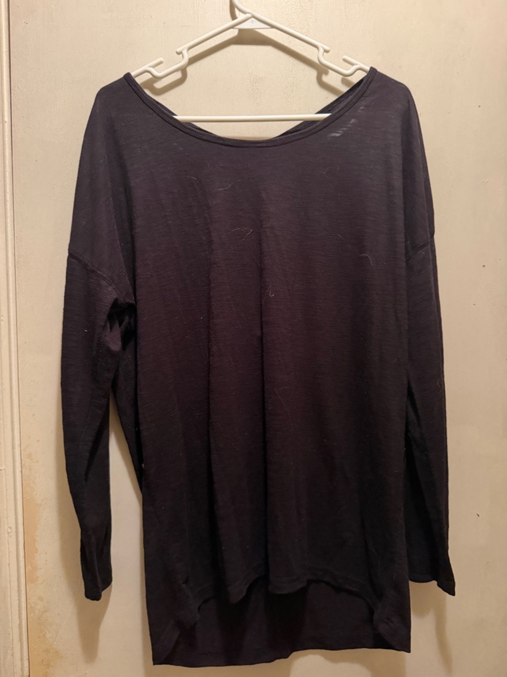 Xersion Black Long Sleeve Scoop-Neck Top